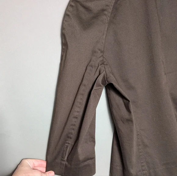 Anne Klein Tailored Brown Button Front Stretch Blazer Workwear or Smart Casual - Picture 12 of 14